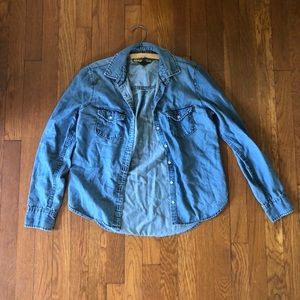 Flowey Denim Button Up